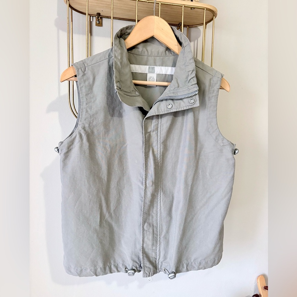 Marithe + Francois Girbaud Light Gray Tech Vest -… - image 1